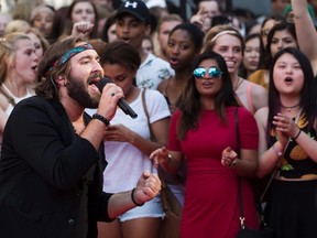 Coleman Hell performs on the red carpet during the Much Music Video Awards in Toronto on Sunday, June 19, 2016. THE CANADIAN PRESS/Mark Blinch