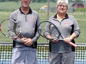David Gough/Courier Press/DGough@postmedia.comWallaceburg's Bob and Penny Bishop have been ambassadors for the sport of tennis, going to local schools to introduce students to the game, and running a summer tennis program for a number of years.