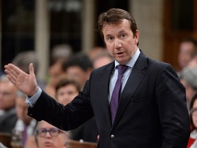 Treasury Board President Scott Brison answers a question during Question Period in the House of Commons on Parliament Hill in Ottawa on Thursday, June 16, 2016. THE CANADIAN PRESS/Adrian Wyld