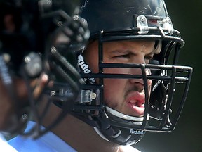 Ottawa Redblack Alex Mateas during camp at Carleton University in Ottawa on June 15, 2015. (Tony Caldwell/Ottawa Sun/Postmedia Network)