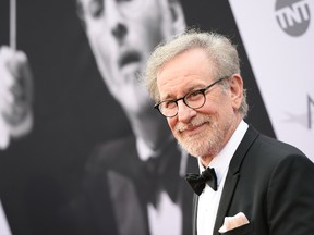 Director Steven Spielberg arrives at the 2016 American Film Institute Life Achievement Awards Honoring John Williams, in Hollywood, California, on June 9, 2016. / AFP PHOTO / ANGELA WEISS