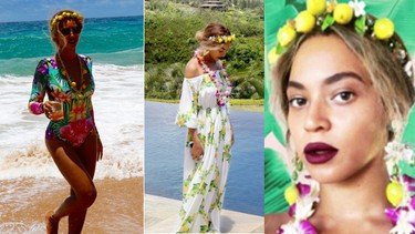 When life gives you lemons, go to the beach.Beyonce gave us all vacation-envy with her recent snaps of her family on the beach in Hawaii. She also served up some major style taking cues from her visual album, 'Lemonade'.From a headband adorned with lemons, to an off-the-shoulder dress, Bey shows us how to sport the fruity style in a sweet way.Check out the photos she shared on social media - and yes, we found where you too can get the Beycation Lemonade look - you're welcome.(Photos: Beyonce.com)