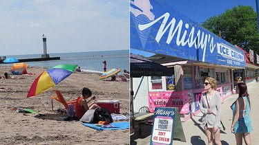 GRAND BEND, ONT.: The sand and sunsets are astonishing, sure, but it’s also got just the right sense of summer vibe. The smell of greasy fries sets the stage, but you’ll also find a couple of great, summer ice cream shops: Missy’s and Dairy Dip, which has a small patio out front and serves classic dipped ice creams with chocolate and vanilla. Try Archie’s Surf Shop for tee’s or shorts. There’s also a short stretch of river with a small lighthouse and a nice, waterfront restaurant called Smackwater Jack’s. If you’re in the mood for something a bit more upscale, try The Schoolhouse Restaurant or Midori for good Japanese food near the beach. (JIM BYERS/Special to Postmedia Network)