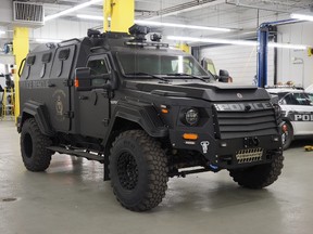 Winnipeg police unveiled their new armoured rescue vehicle on Wednesday. (WINNIPEG POLICE SERVICE PHOTO)