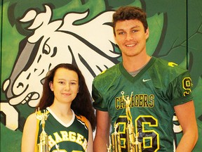 Erin Cassibo and Blake Reid — the CSS senior Athletes of the Year. (Submitted photo)