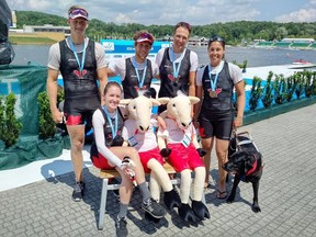 Curtis Halladay and his teammates from Canada's LTA mixed coxed four rowing team. Photo supplied.