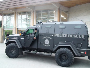 The Winnipeg Police Service unveiled their new GURKHA tactical armoured rescue vehicle Wednesday, June 22, 2016
. Police recently took possession of the $343,000 vehicle, manufactured by Terradyne Armoured Vehicles in Newmarket, Ont.