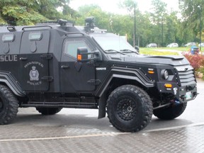 The Winnipeg Police Service unveiled their new GURKHA tactical armoured rescue vehicle Wednesday, June 22, 2016
. Police recently took possession of the $343,000 vehicle, manufactured by Terradyne Armoured Vehicles in Newmarket, Ont.