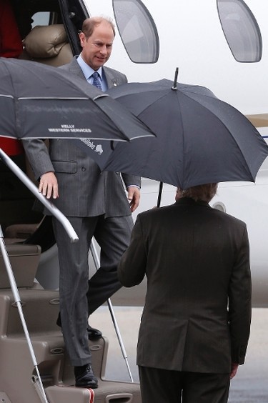Prince Edward and Sophie, Earl and Countess of Wessex arrive at the airport in Winnipeg, Wednesday, June 22, 2016. The couple spent the day in Winnipeg with local dignitaries and took part in such things as a tour of the Royal Aviation Museum of Western Canada and presiding over the Duke of Edinburgh Awards. THE CANADIAN PRESS/John Woods