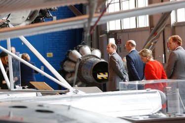 Prince Edward and Sophie, Earl and Countess of Wessex tour the Royal Aviation Museum of Western Canada in Winnipeg, Wednesday, June 22, 2016. The couple spent the day in Winnipeg with local dignitaries and took part in such things as a tour of the Royal Aviation Museum of Western Canada and presiding over the Duke of Edinburgh Awards. THE CANADIAN PRESS/John Woods
