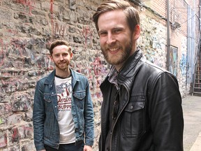 The Abrams brothers, James, left, and John, will be performing at the Grand Theatre on Friday night. (Julia Balakrishnan/For The Whig-Standard)