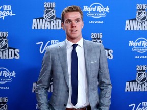 LAS VEGAS, NV - JUNE 22: Connor McDavid of the Edmonton Oilers attends the 2016 NHL Awards at the Hard Rock Hotel & Casino on June 22, 2016 in Las Vegas, Nevada. Bruce Bennett/Getty Images/AFP