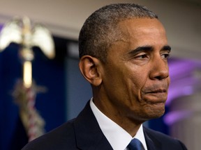President Barack Obama pauses while speaking in the White House briefing room in Washington, Thursday, June 23, 2016, on the Supreme Court decision on immigration. A tie vote by the Supreme Court is blocking President Barack Obama's immigration plan that sought to shield millions living in the U.S. illegally from deportation. (AP Photo/Jacquelyn Martin)