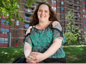 Monica Higgins is graduating from St. Nicholas Adult High School Thursday. She went back to high school after a life of addiction and living on the streets in Toronto. (Wayne Cuddington, Postmedia)