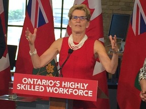 Premier Kathleen Wynne said Thursday a new report stresses the need for more ?experiential learning.? (NORMAN DE BONO, The London Free Press)