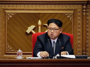 In this Monday, May 9, 2016, file photo, North Korean leader Kim Jong Un listens during the party congress in Pyongyang, North Korea. (AP Photo/Wong Maye-E, File)