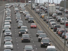 Too many of us are still driving to work alone says a new study. Pat McGrath/Postmedia