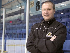 Derek DiMuzio, pictured here in this file photo, is returning to the Sarnia Legionnaires as an assistant coach. The 45-year-old Sarnia native was an assistant to head coach Bill Abercrombie when the Legionnaires won the Weir Cup as Western Conference champions in 2009. Paul Owen/Sarnia Observer/Postmedia Network