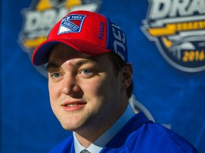 The New York Rangers picked Mississauga Steelheads defenceman Sean Day 81st overall in the NHL draft at the First Niagara Centre in Buffalo Saturday June 25, 2016. (Ernest Doroszuk/Toronto Sun/Postmedia Network)