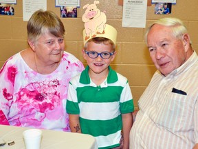 Barbara and Barry Follett drove down from Port Elgin to join their grandson Nate at St. Patrick's School in Dublin's annual Grandparents Tea last Thursday, June 23. GALEN SIMMONS MITCHELL ADVOCATE