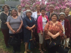 The Alexandra Marine and General Hospital has received additional funding to support the continuation of its falls prevention program, a volunteer-facilitated health education, system navigation and coaching program. Pictured here, back row from left to right, Samantha Marsh, Alana Roy, Mary Nesbitt, Connie Jacobson, Sheila Schuehlein, Gwen Brimmer and Sandy McClory. Front row, Connie Forsyth, Melitta Wasylciw, Mary McManus , Elaine Blair and Irene Okahashi. (Contributed photo)