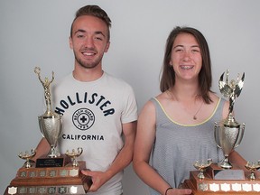 Mackenzie Roach (left) and Jamie Rosa are the senior Athletes of the Year at St. Theresa Secondary School. (Submitted photo)