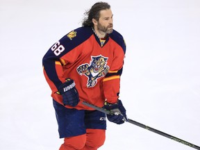 Florida Panthers right winger Jaromir Jagr skates before a game against the Carolina Hurricanes at BB&T Center in Sunrise, Fla., on April 9, 2016. (Robert Mayer/USA TODAY Sports)