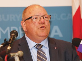 Greater Sudbury Mayor Brian Bigger. John Lappa/Sudbury Star/Postmedia Network