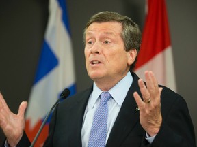 John Tory speaks to reporters at City Hall on June 28, 2016. (Stan Behal/Toronto Sun)