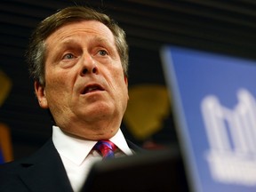 Toronto Mayor John Tory announces new funding to combat gun violence in the city in Toronto, Ont. on Thursday June 30, 2016. Dave Abel/Toronto Sun/Postmedia Network