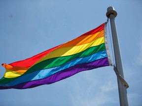 The rainbow flag, after the flag raising in honour of Pride month at City Hall in Toronto, Ont. on Tuesday May 31, 2016. Ernest Doroszuk/Toronto Sun/Postmedia Network