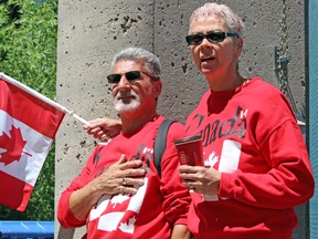 (Charlie Pinkerton/Special to The Sault Star)
The singing of O Canada kicked off the afternoon's celebrations,