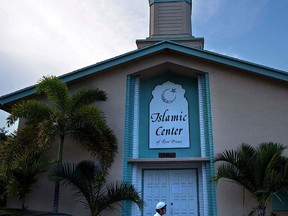 In this June 14, 2016 file photo, a man arrives for prayers at the Islamic Center of Fort Pierce where Pulse nightclub shooter Omar Mateen had worshipped in Fort Pierce, Fla. (BRENDAN SMIALOWSKI/AFP/Getty Images)