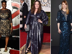Leslie Jones, Melissa McCarthy and Bryce Dallas Howard have all spoken out about the difficulties on getting designer dresses. (Photos Chris Pizzello/ Jordan Strauss/Matt Sayles/AP)