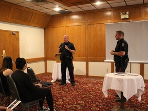 Edmonton Police Service is going all across Alberta to let all the communities know that they are hiring police officers. When they were in Drayton Valley recently, they gave a presentation and let people know what it’s like to work for them.
