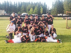 The Drayton Valley Minor Baseball Peewee A team was undefeated at the regular season of the Central Alberta Baseball League and will be moving forward to the playoff season.