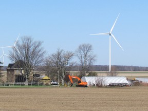 Wind turbines that are part of the Cedar Point wind project are shown in this file photo taken earlier this year along Aberarder Road in Plympton-Wyoming. A London court has ruled against an appeal supported by opponents of the wind project.
File photo/Sarnia Observer/Postmedia Network