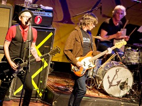 Canadian band Sloan will perform this Saturday at Kinstock in Dresden. Shown in this file photo are Chris Murphy, middle,  Patrick Pentland, left, and Andrew Scott. (File Photo/Postmedia Network)