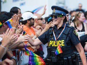 Toronto Police officers attend Pride parade. (ERNEST DOROSZUK/Toronto Sun)