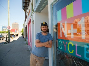 Jason Hallows? N-plus-1 Cycle at Richmond and Horton streets will be a Bunz safe trading site when the mobile trading app launches in London today. (MIKE HENSEN, The London Free Press)