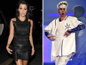 Kourtney Kardashian and Justin Bieber. (WENN.COM)