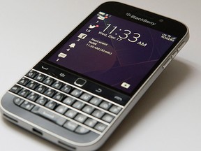 BlackBerry says it will stop making its BlackBerry Classic, less than two years after launching it. THE CANADIAN PRESS/Graeme Roy