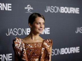 Alicia Vikander arrives ahead of the Jason Bourne Australian Premiere at Hoyts Entertainment Quarter on July 3, 2016 in Sydney, Australia.  (Photo by Mark Metcalfe/Getty Images)