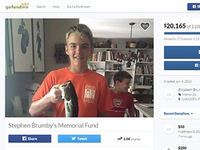 Stephen Brumby is pictured in this GoFundMe.com screen grab.