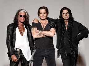 Members of Hollywood Vampires, from left: Joe Perry, Johnny Depp and Alice Cooper. (Handout photo)