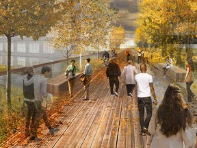 Artist's rendering of the proposed Railside development at The Forks.