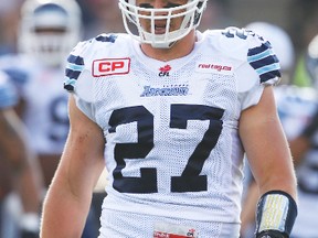Toronto Argonauts linebacker Cory Greenwood, a Kingston native and Regiopolis-Notre Dame grad. (Al Charest/Postmedia Network)