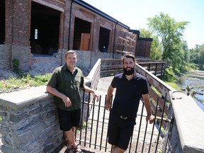 Jason Miller/The Intelligencer 
Sean Hibbert (left) and Richard Courneyea are teaming up for an ambitious venture to open a micro-brewery in Corbyville.