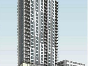 A sketch of George Anastasiadis?s proposed Clarence Street highrise.