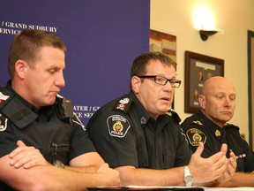 Rick Waugh, Greater Sudbury Police staff sergeant in charge of operational support, outlines new initiatives to make the service more proactive. (Gino Donato/Sudbury Star)